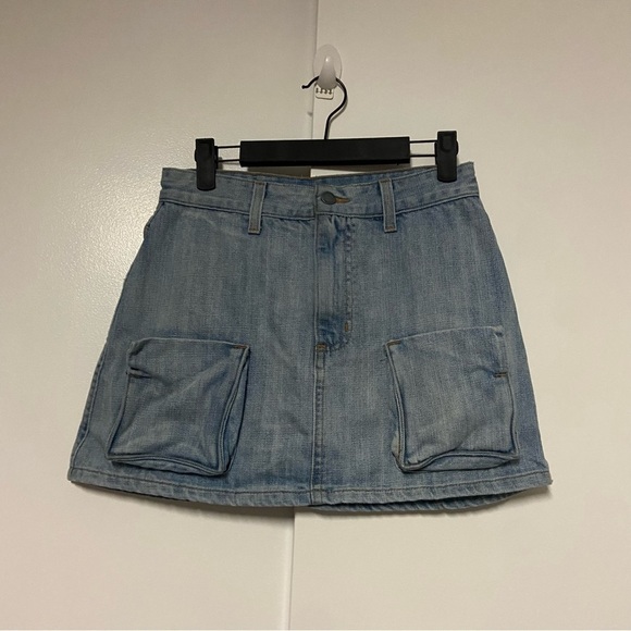 Carmar Skirt Mini Denim Cargo Pocket Helius Blue Size 27 - Picture 1 of 7